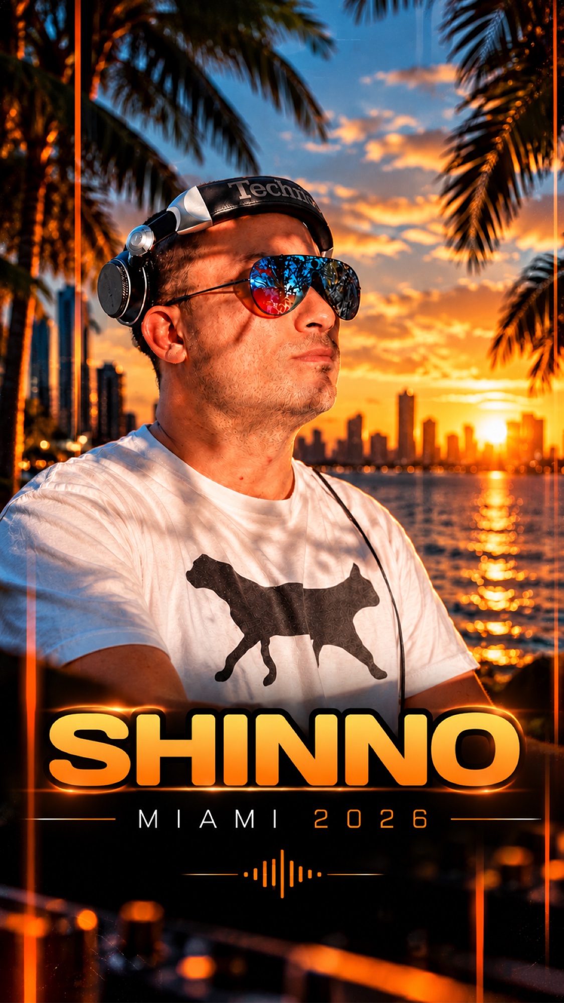 Official SHINNO Miami artwork at sunset